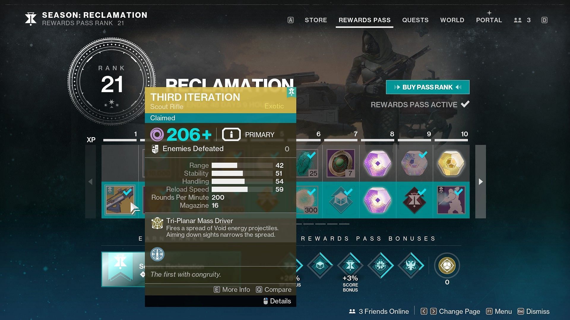 Claiming Third Iteration will complete this task (Image via Bungie)